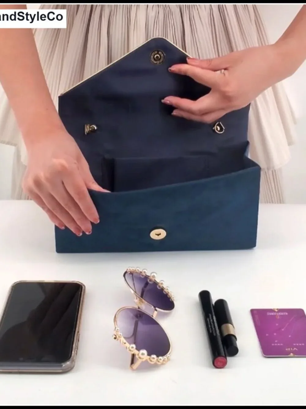 Women's Suede Envelope Clutch Evening Bag Shoulder Handbag Party Chain Crossbody